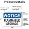 Signmission Flammable Storage OSHA Notice Sign, Vinyl Decal, 10in W x 7in L, 2PK OS-2PACK-NS-D-710-L-12782 - alternate 6